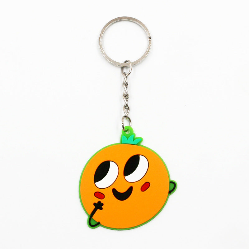 Wholesale 24pcs New Fruit PVC Soft Rubber Keychain